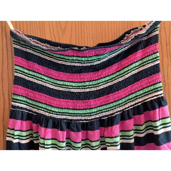 Gap Dress Womens Extra Large Multicolor Strapless Striped Long Length Dress - Picture 2 of 5